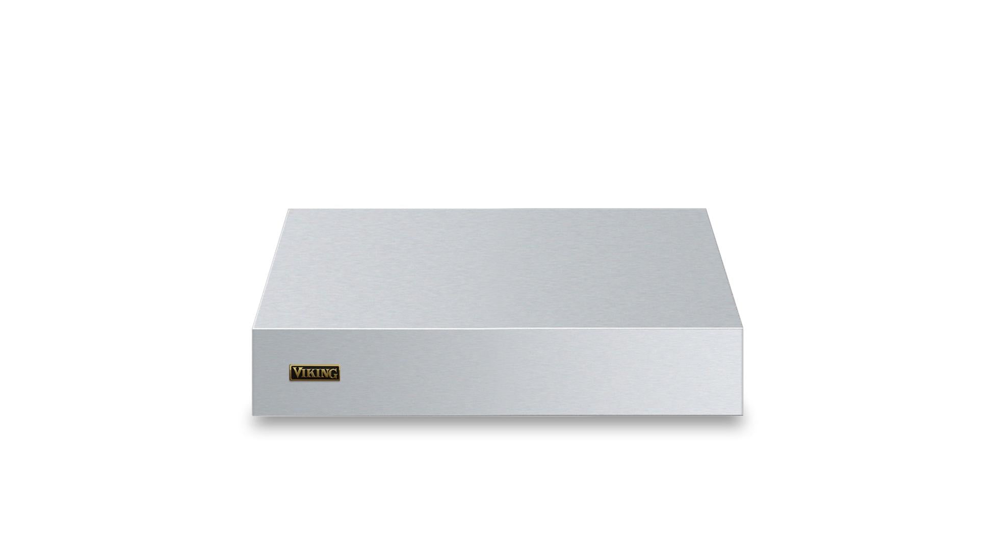 30"W. 12"H. Wall Hood + Ventilator (Finish: Stainless Steel, Trim: Brushed Brass)