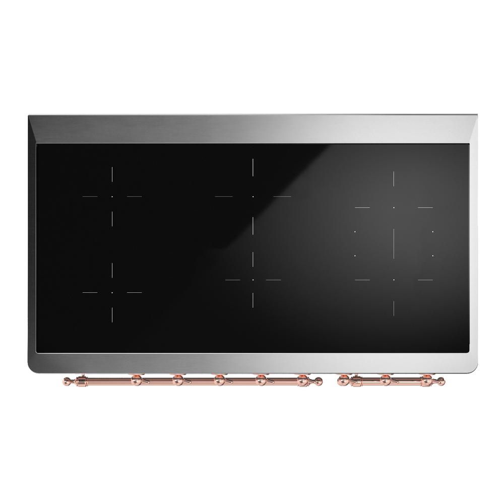 ILVE UMIB48NR3SSP Majestic III 48 inch Induction Range with 6 Elements, 5.02 cu. ft. Total Oven Capacity (Triple Glass Door, Stainless Steel, Copper)