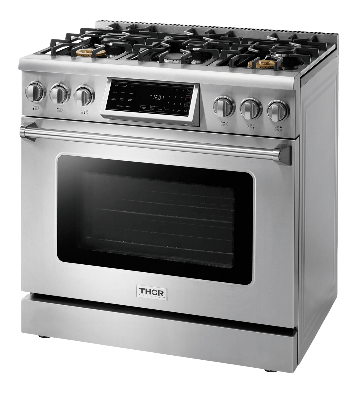 Thor Kitchen 36-inch Tilt Panel Professional Liquid Propane Range - Trg3601lp