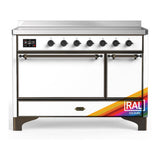 ILVE UMIB48QNR3RAB Majestic III 48 inch Induction Range with 6 Elements, 5.02 cu. ft. Total Oven Capacity (Solid Door, RAL, Burnished)