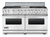 60" Dual Fuel Range, Propane Gas