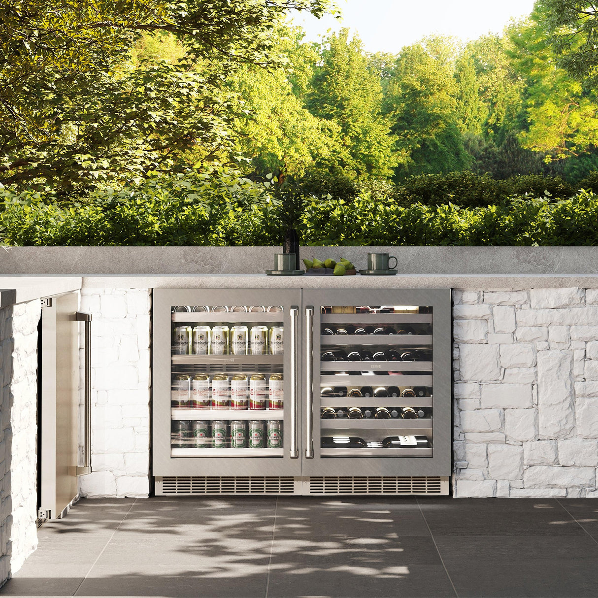 ZLINE 24 in. Touchstone Dual Zone 44 Bottle Wine Cooler With DuraSnow' Stainless Steel Glass Door (RWDO-SN-24)