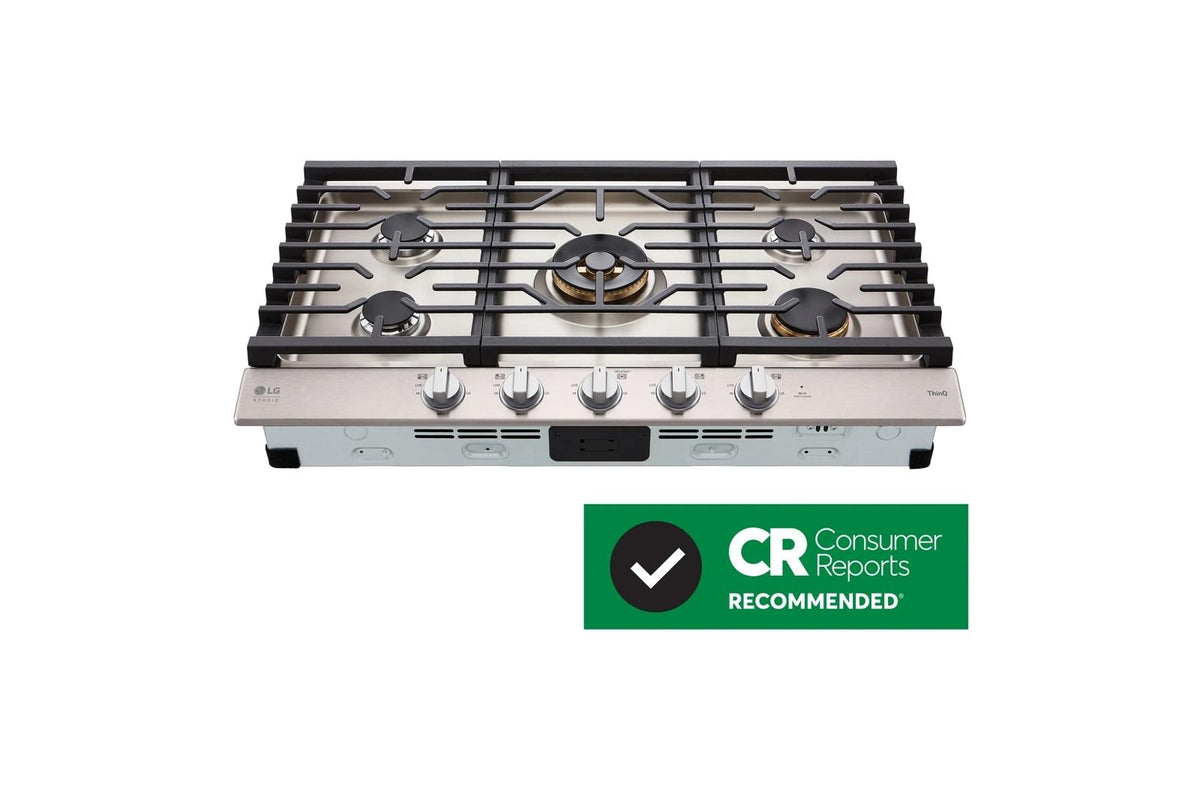 LG STUDIO 36" UltraHeat™ Gas Cooktop with EasyClean®