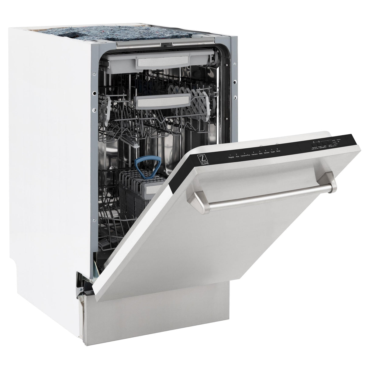 ZLINE 18" Tallac Series 3rd Rack Top Control Dishwasher with Traditional Handle, 51dBa [Color: 304 Stainless]