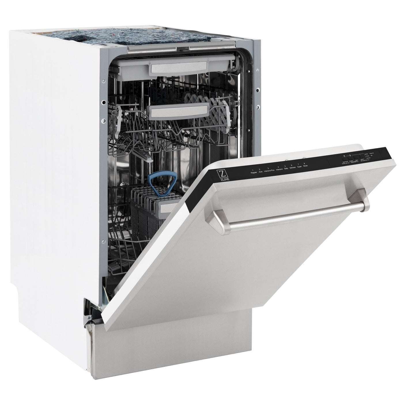 ZLINE 18" Tallac Series 3rd Rack Top Control Dishwasher with Traditional Handle, 51dBa [Color: 304 Stainless]