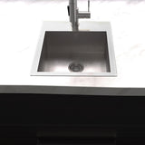 ZLINE 15 in. Donner Topmount Single Bowl Satin Stainless Steel Bar Kitchen Sink (STS-15S)