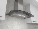 Ravenna, Wall, 30", SS+Gray Glass, ACT, LED