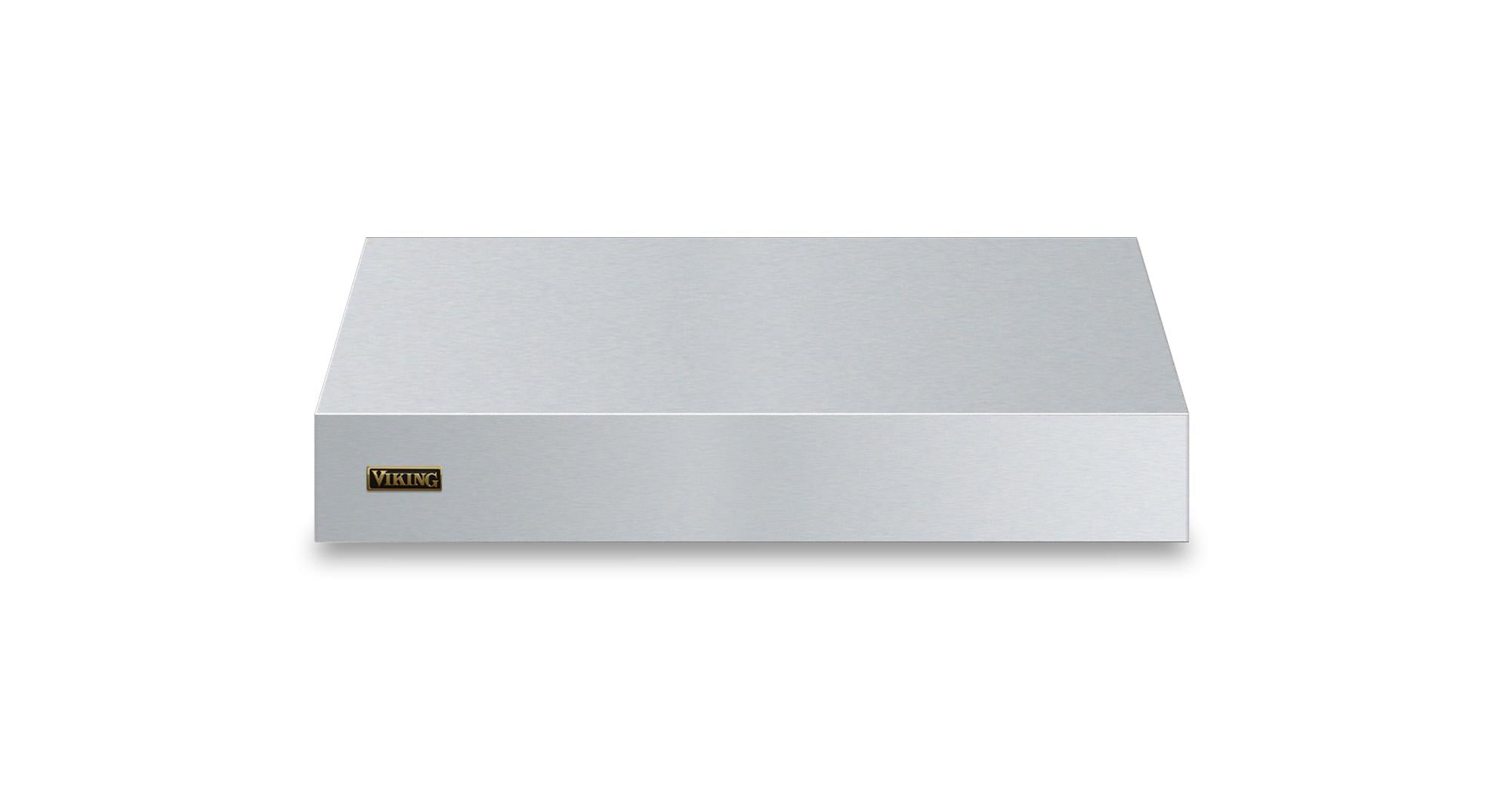 36"W. 18"H. Wall Hood (Finish: Stainless Steel, Trim: Brushed Brass)