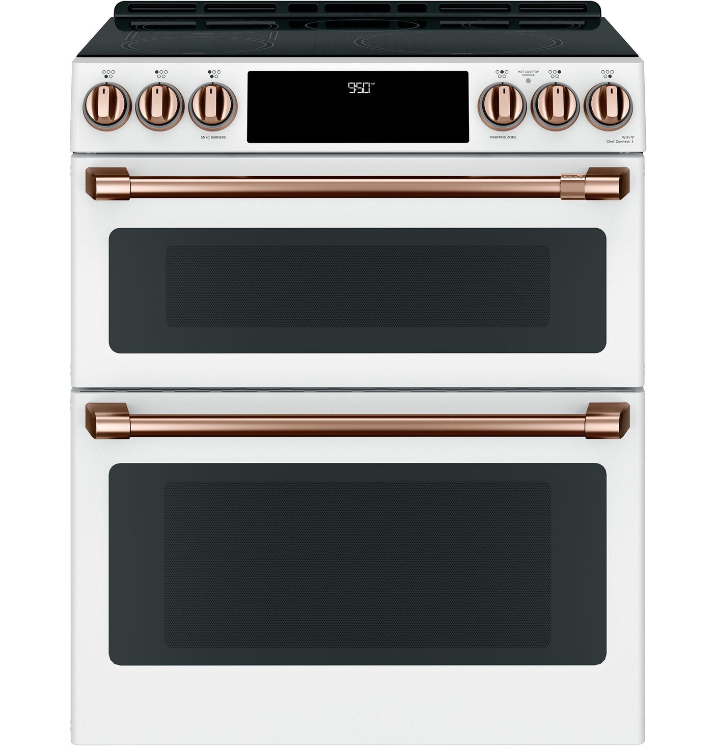 Café™ 30" Smart Slide-In, Front-Control, Induction and Convection Double-Oven Range