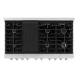 ZLINE 48 in. 6.7 cu. ft. 8 Burner Double Oven Gas Range in DuraSnow' Stainless Steel (SGRS-48)