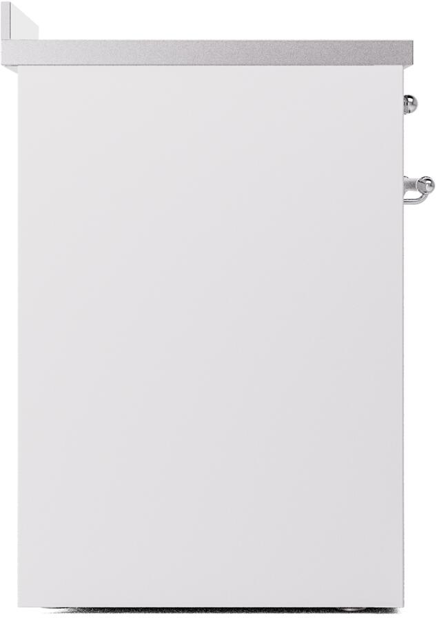 Nostalgie II 30 Inch Electric Freestanding Range in White with Chrome Trim