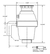 1/2 HP Twist Lock Mount, Continuous Feed Disposal