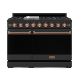 48 Inch Professional Lp Range With Pro-style Knobs In Black/rose Gold  Gordon Ramsay Series