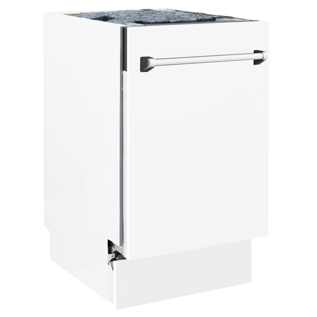 ZLINE 18" Tallac Series 3rd Rack Top Control Dishwasher with Traditional Handle, 51dBa [Color: White Matte]