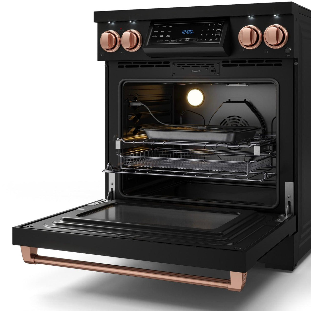 30 Inch Professional Electric Range With Tilt Panel Touch Control In Black/rose Gold  Gordon Ramsay Series