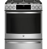 GE Profile™ 30" Smart Dual Fuel Slide-In Front-Control Range