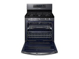 5.8 cu ft. Smart Freestanding Gas Range with Flex Duo™ & Dual Door in Black Stainless Steel