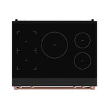 36 Inch Professional Induction Range With Tilt Panel Touch Control In Black and Rose Gold  Gordon Ramsay Series