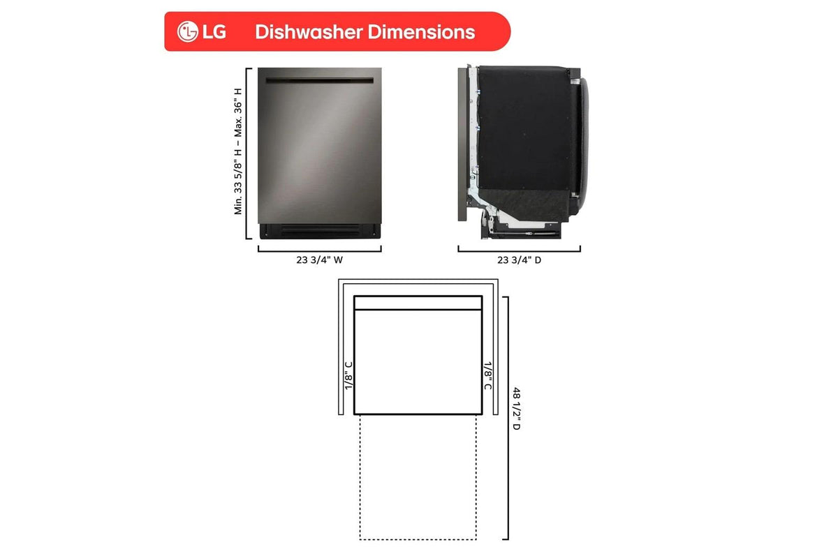 Smart FlushFit™ Top Control Dishwasher with 1-Hour Wash & Dry, QuadWash® Pro, TrueSteam® and Dynamic Heat Dry™ w/AutoVent Dry™