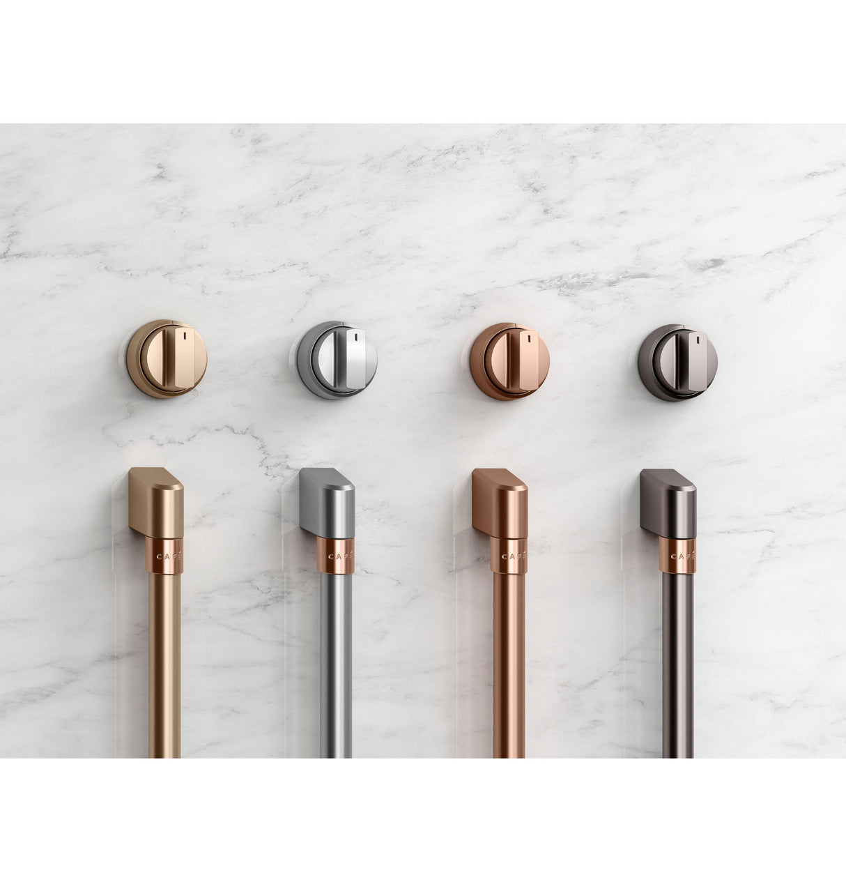 Café™ 5 Electric Cooktop Knobs - Brushed Stainless