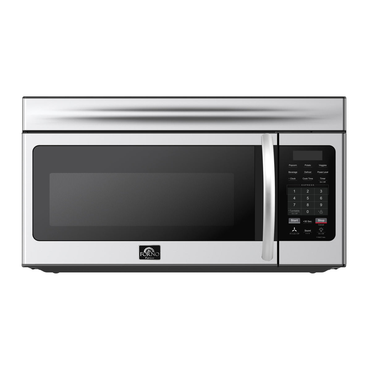 Forno Scalo 30-Inch Over the Range Microwave, Stainless Steel - 1.6 cu.ft, 300 CFM Vent, Touch Control, LED Light