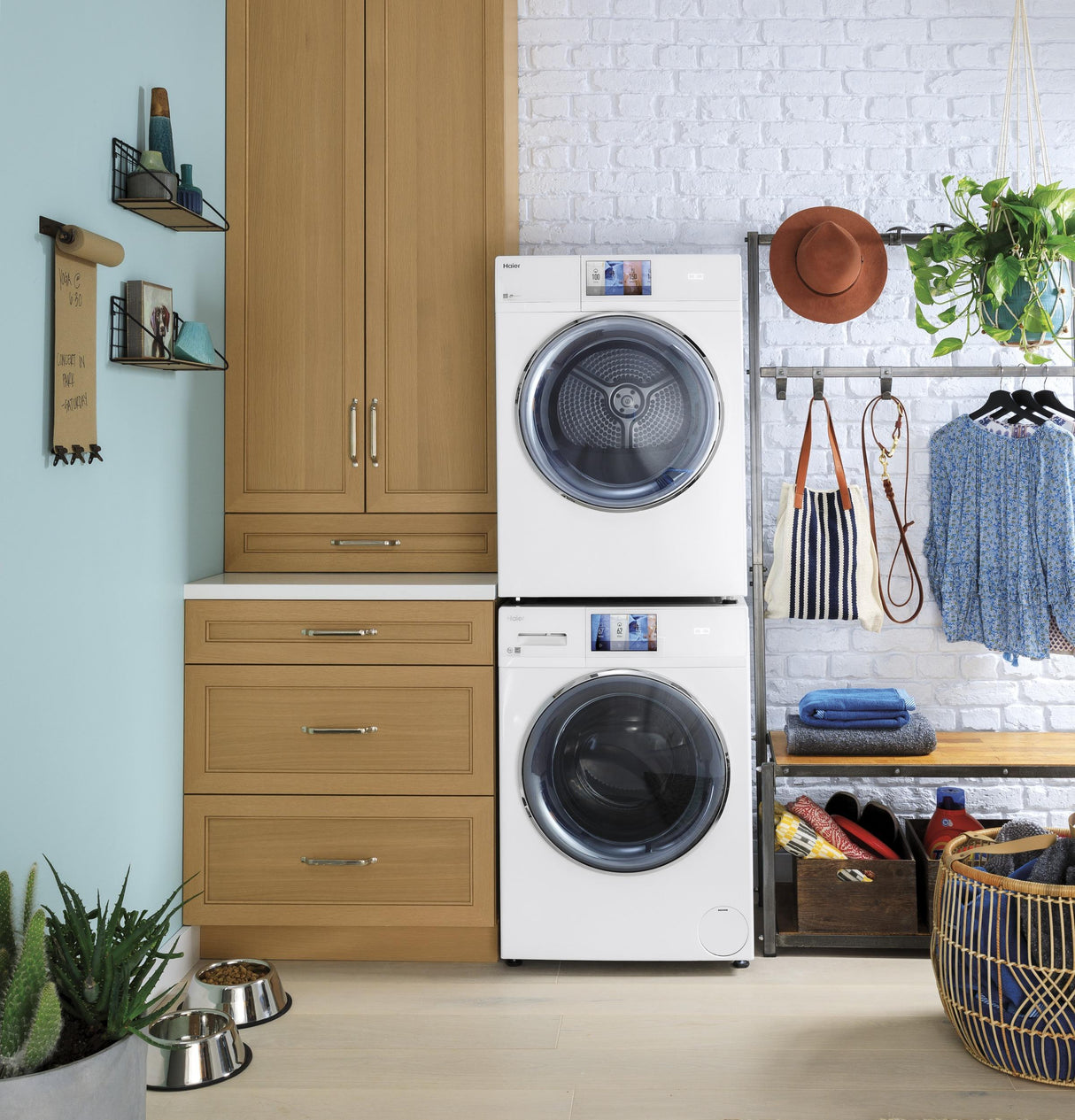 Haier ENERGY STAR® 4.3 cu.ft. Capacity Smart 24" Frontload Electric Dryer with Stainless Steel Basket
