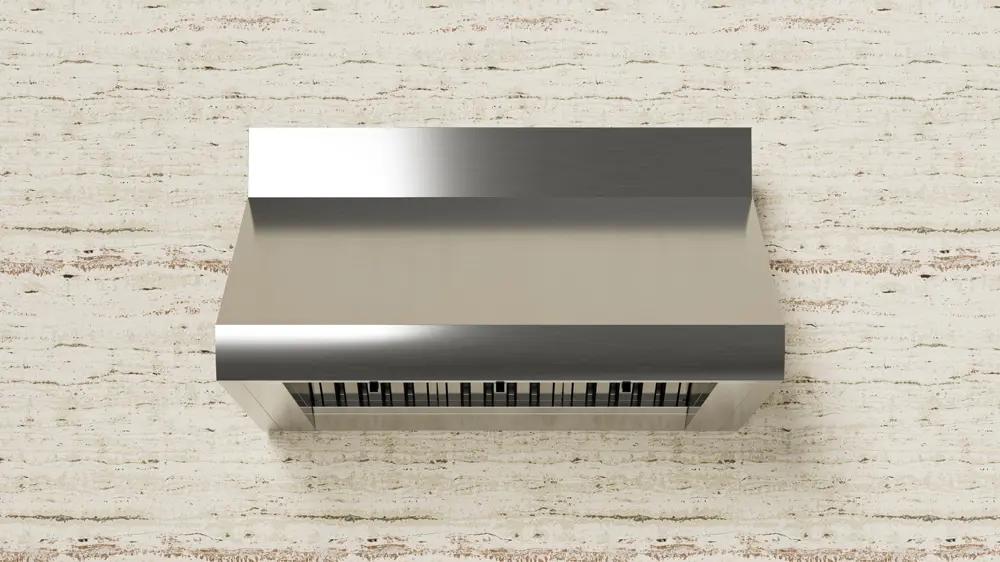 Outdoor hood, 42"W, 33"D, 18"T, 1200CFM, LEDs, pro baffle filters