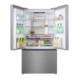 Verona VEFFD3620RISL 36 inch Freestanding French Door Refrigerator with 20.3 cu. ft. Capacity, Automatic Ice Maker, Recessed Handle