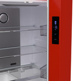 Forno Luigi 33-Inch French Door Refrigerator, 18 cu.ft, Red Finish, Handle-Free Design, ENERGY STAR Certified