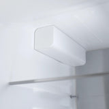 800 Series Free-standing fridge-freezer with freezer at bottom, glass door 24" White, Total No Frost