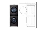 LG WashTower™ Single Unit Front Load 4.5 cu. ft. Washer and 7.2 cu. ft. Heat Pump Ventless Dryer