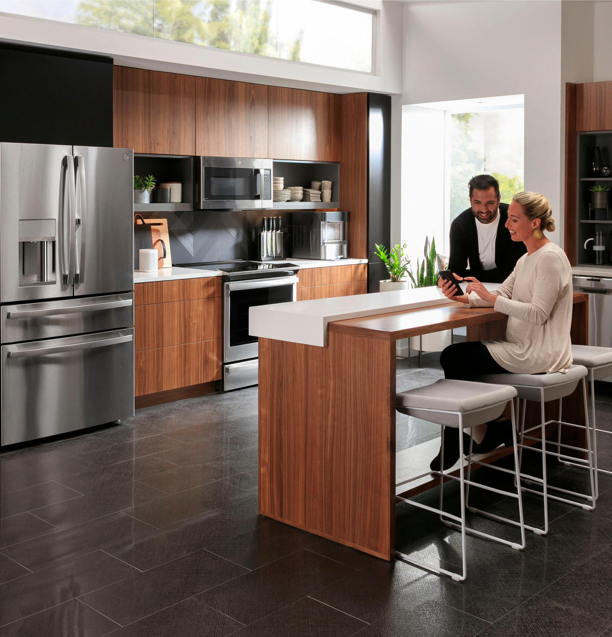 GE Profile™ 1.7 Cu. Ft. Convection Over-the-Range Microwave Oven