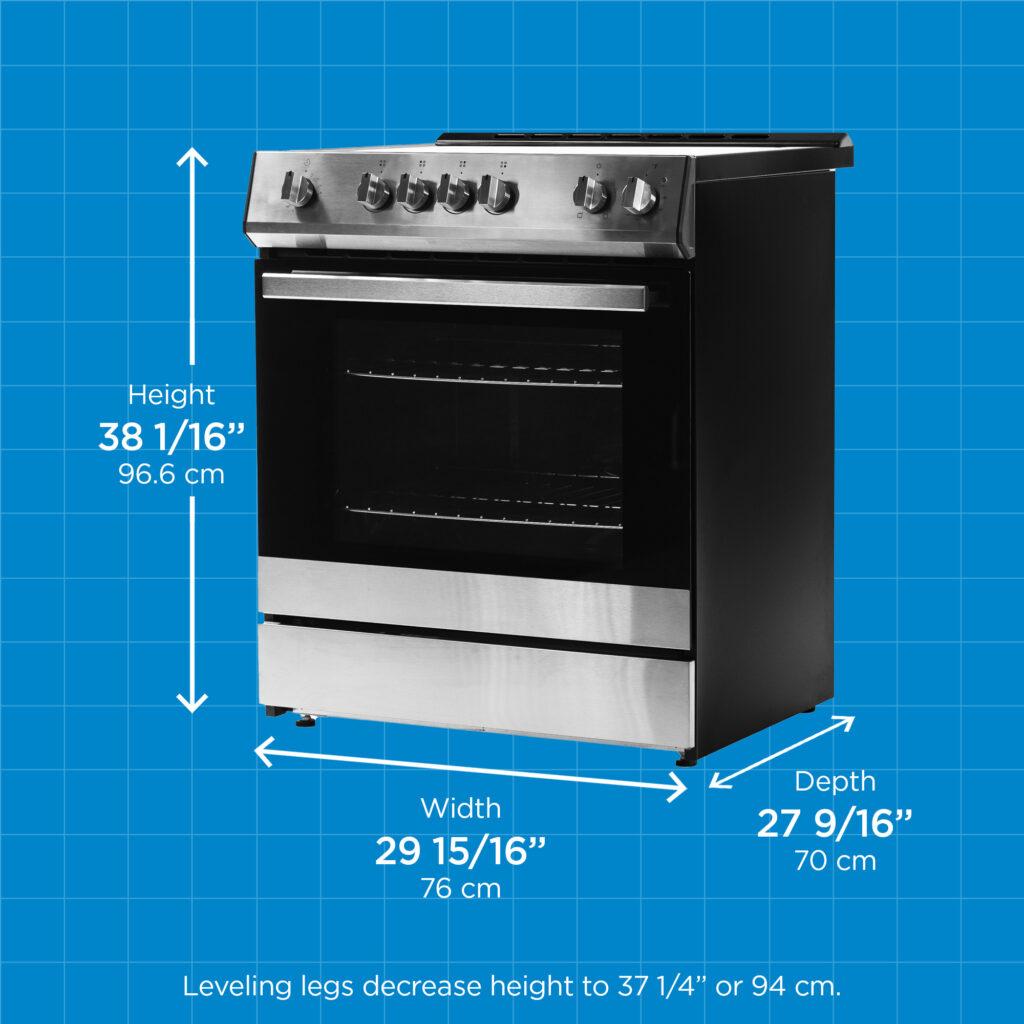 Danby 30 Slide in Smooth Top Electric Range with Knob Controls in Stainless Steel
