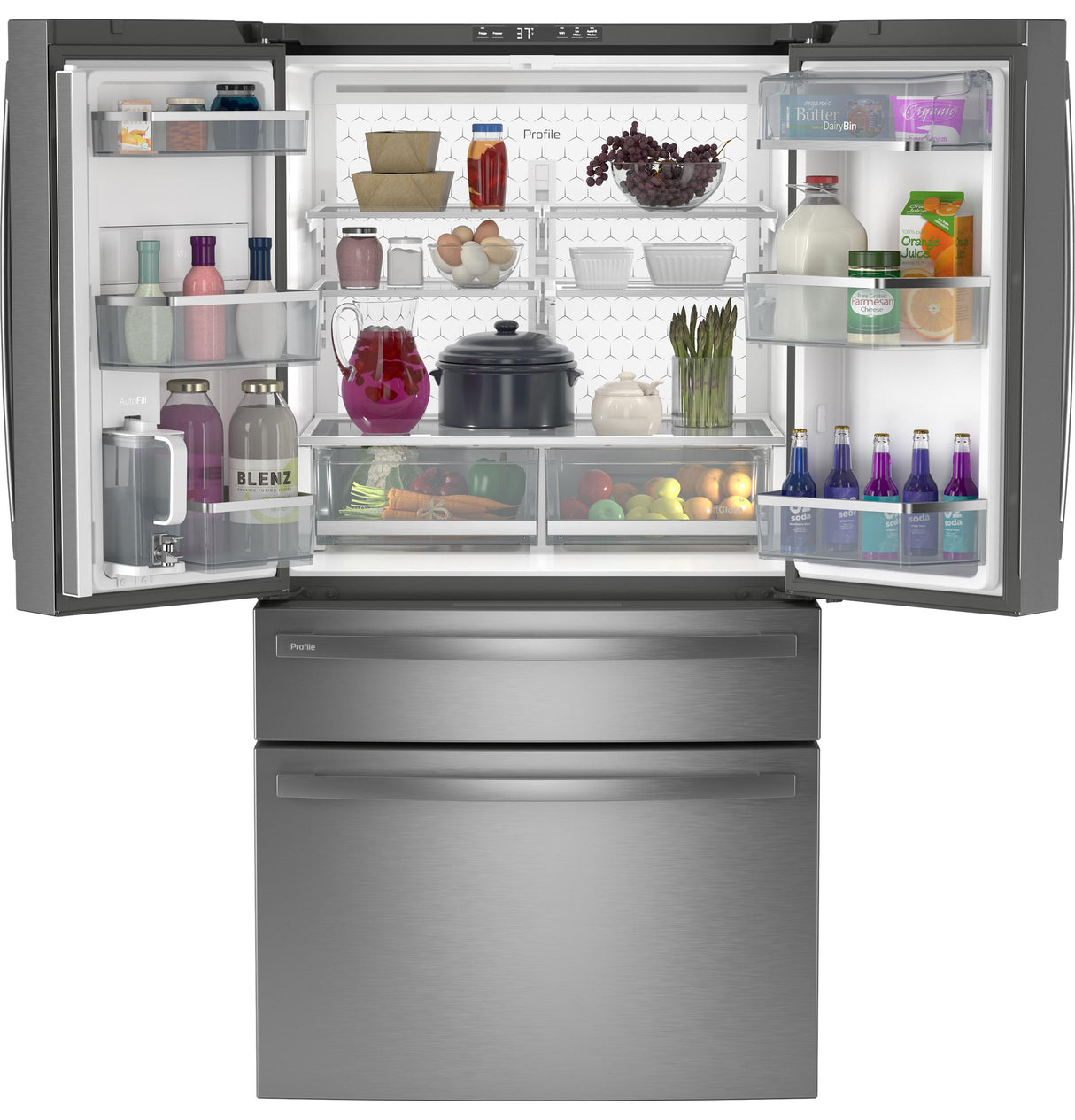 GE Profile™ ENERGY STAR® 23.2 Cu. Ft. Smart Counter-Depth Fingerprint Resistant 4-Door French-Door Refrigerator