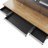 72" 15-drawer Tool Chest With Upper Cabinet and Pegboard