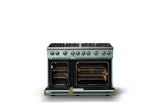 48"W. Sealed Burner Gas Range (Burner: 8b, Finish: Splash, Trim: Brushed Brass, Fuel: Natural Gas)
