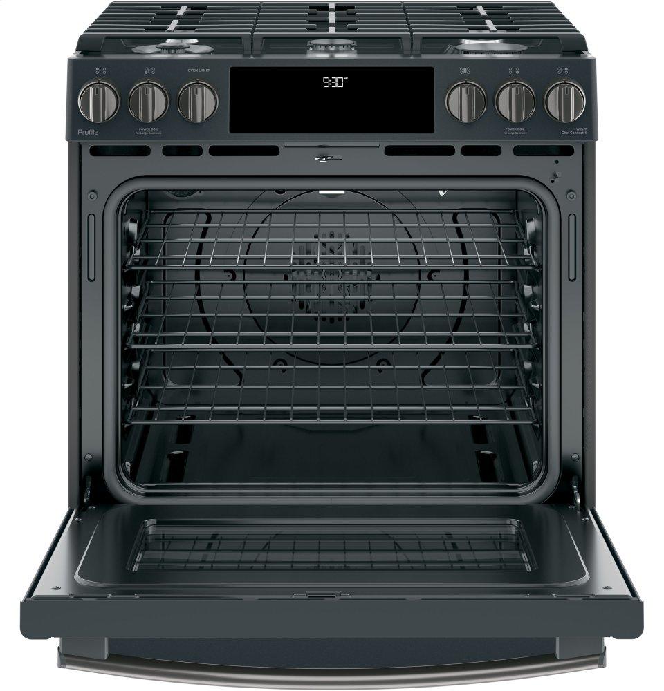 GE Profile™ 30" Smart Slide-In Front-Control Gas Range