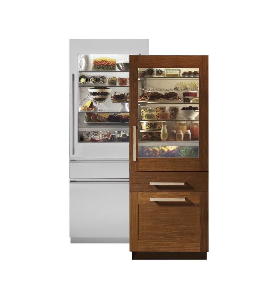 Monogram 30" Integrated Glass-Door Refrigerator for Single or Dual Installation