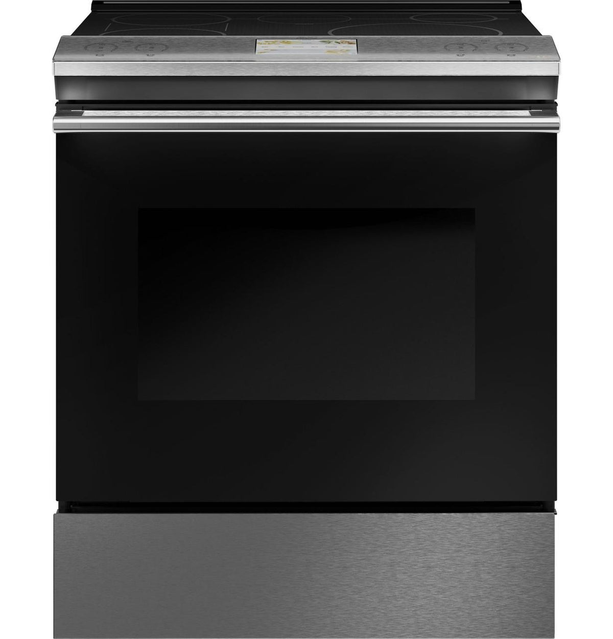 Café™ 30" Smart Slide-In, Front-Control, Induction and Convection Range in Platinum Glass