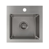 ZLINE 15 in. Donner Topmount Single Bowl Bar Kitchen Sink in Stainless Steel (STS-15)