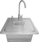 21" Sink w/ Drain, Faucet & Soap Dispenser