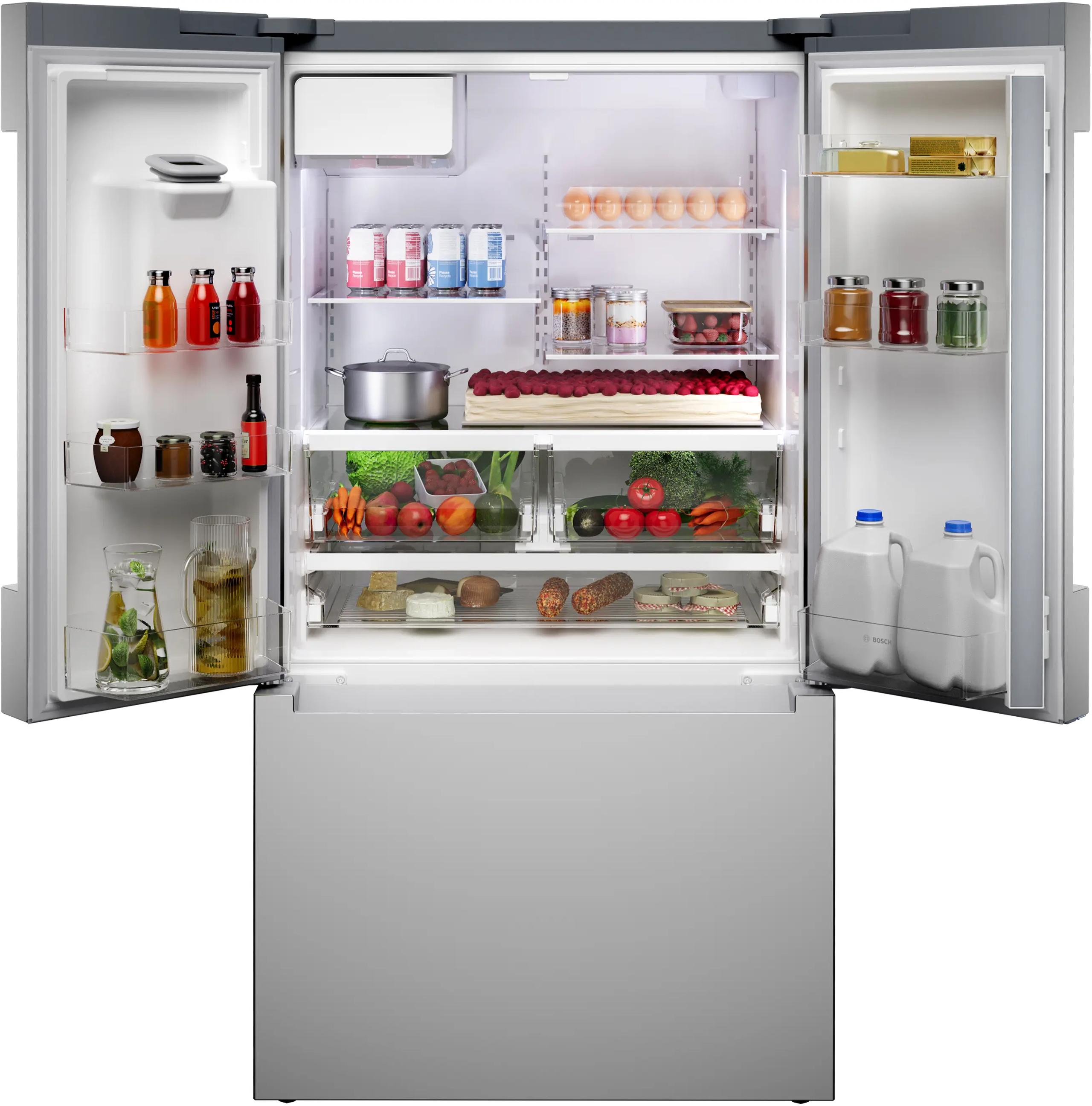BOSCH B36FD10ENS 100 Series French Door Bottom Mount Refrigerator