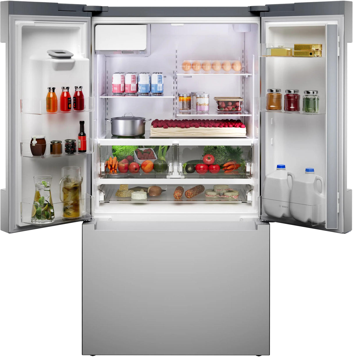 100 Series French Door Bottom Mount Refrigerator 36" Stainless steel (with anti-fingerprint), Total No Frost