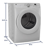 GE® ENERGY STAR® 7.8 cu. ft. Capacity Smart Front Load Gas Dryer