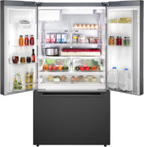 500 Series French Door Bottom Mount Refrigerator 36" Black Stainless Steel, Total No Frost