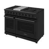 48 Inch Professional Gas Range In Black