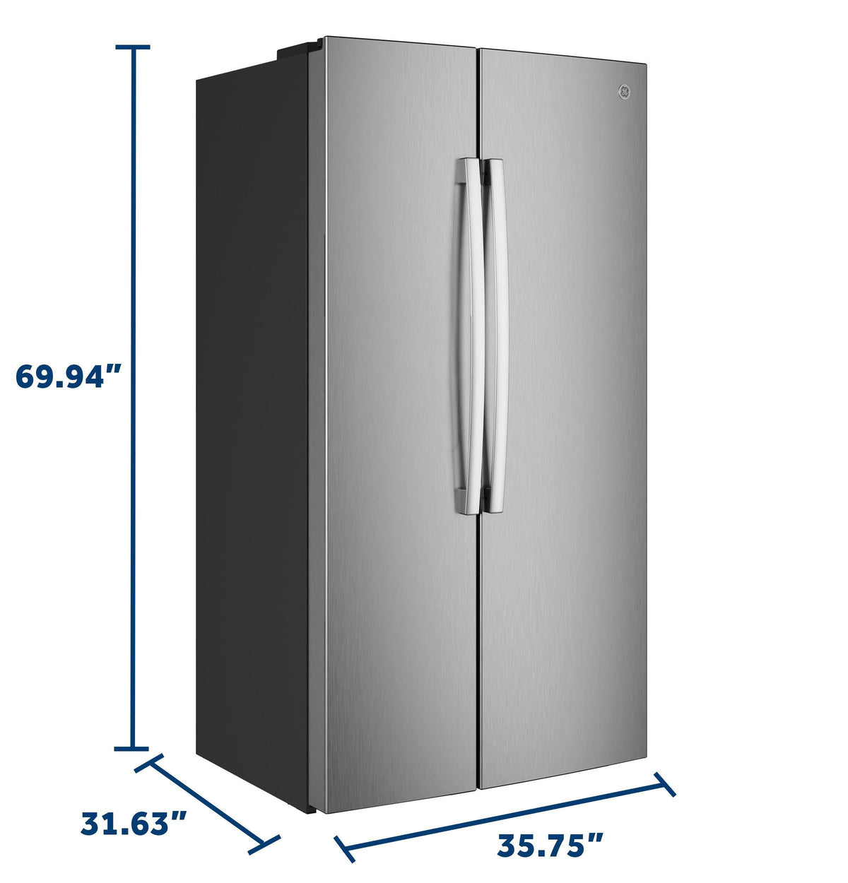 GE® 24.2 Cu. Ft. Counter-Depth Side-By-Side Refrigerator with Internal Dispenser and In-Door Icemaker
