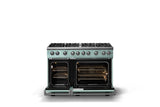 48"W. Sealed Burner Gas Range (Burner: 8b, Finish: Splash, Trim: Polished Chrome, Fuel: Natural Gas)