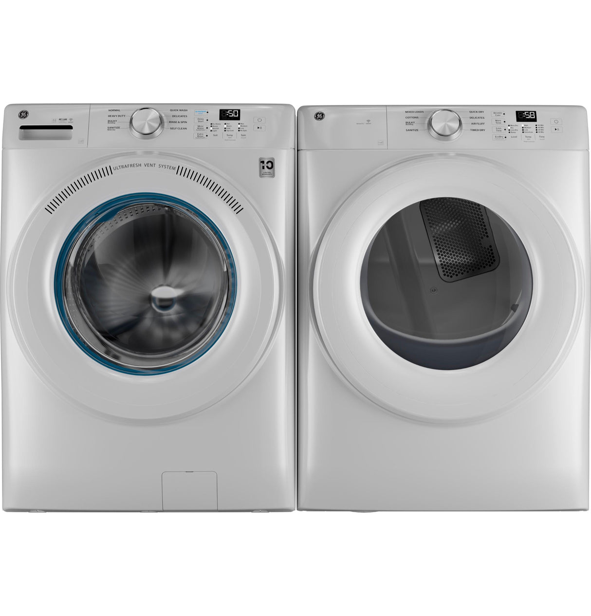GE® ENERGY STAR® 4.6 cu. ft. Capacity Smart Front Load Washer with UltraFresh Vent System with OdorBlock™