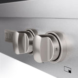ZLINE 30 in. Paramount Gas Rangetop with 4 Brass Burners and Porcelain Cooktop in DuraSnow' Stainless Steel (SRTS-BR-30)